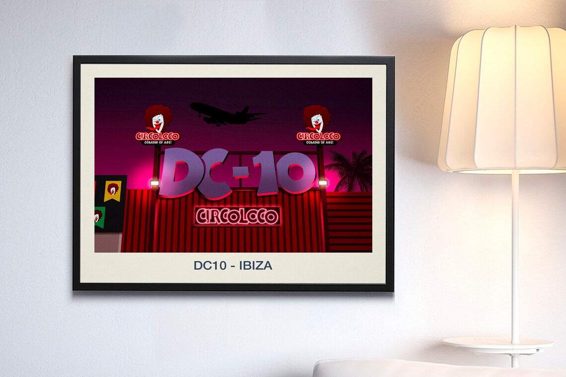 DC10 Nightclub Poster, Nightclub Travel Poster - Image 3