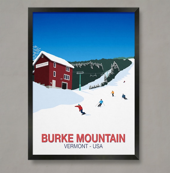 Burke Mountain Ski Resort Travel Poster
