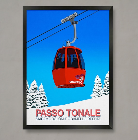 Passo Tonale Ski Resort Travel Poster