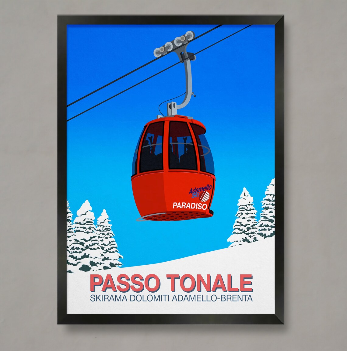 Passo Tonale Ski Resort Travel Poster
