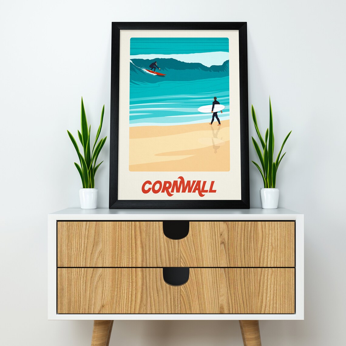Cornwall Vintage Surf Poster, Surfing Travel Poster - Image 4