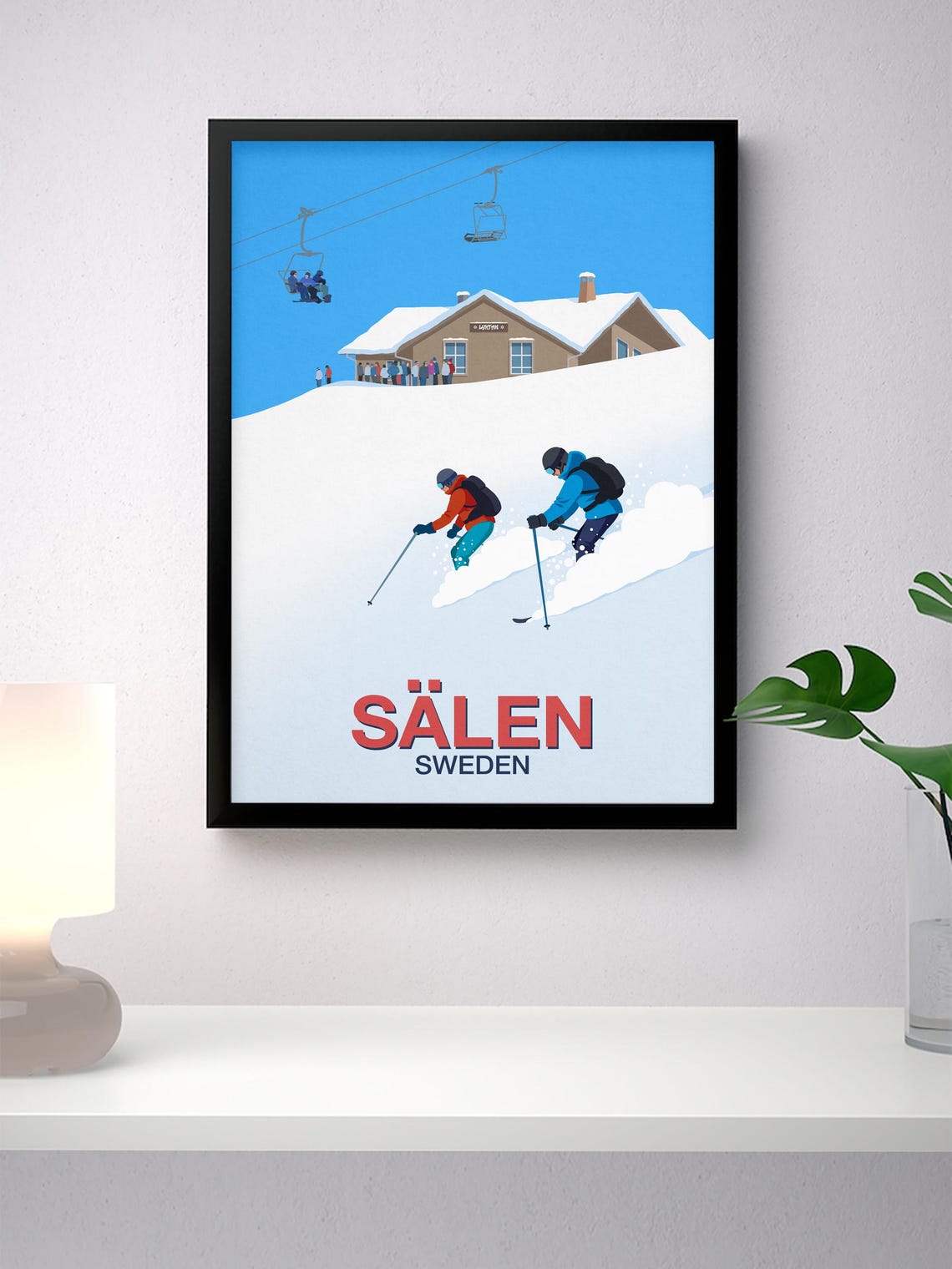 Salen Ski Poster Ski Resort Poster Ski Print Ski Poster Salen Ski Resort Print Salen Ski Print Salen Ski Resort Salen Salen Poster - Image 3