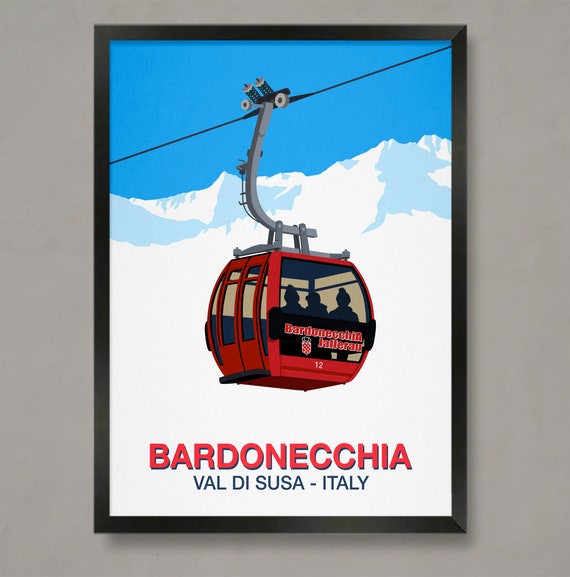 Bardonecchia Ski Poster Ski Resort Poster Ski Print Bardonecchia Ski Print Ski Gift Ski Poster Bardonecchia Ski Resort Bardonecchia