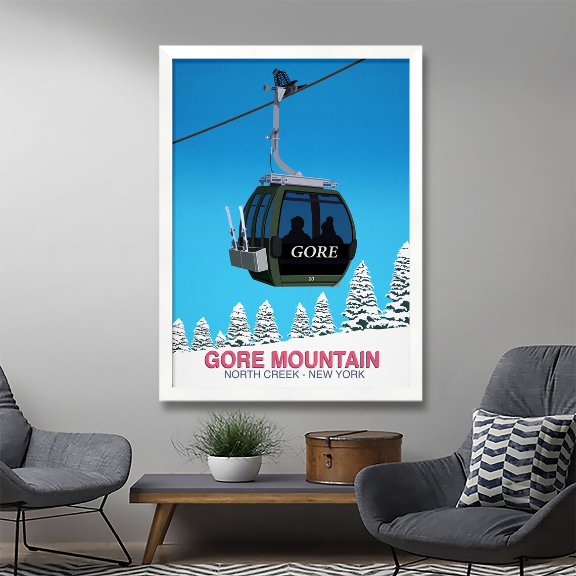 Gore Mountain New Gondola Ski Resort Poster - Image 2