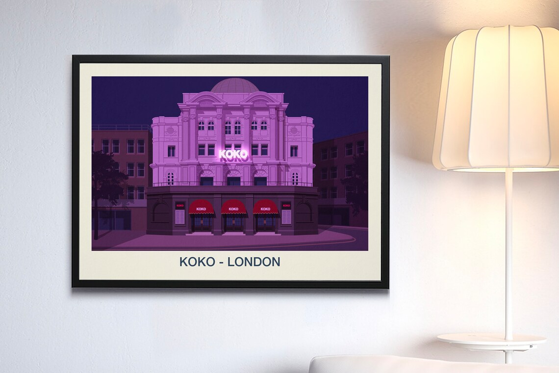 Koko London Nightclub Poster with Historic Camden Venue Neon Facade - Image 3