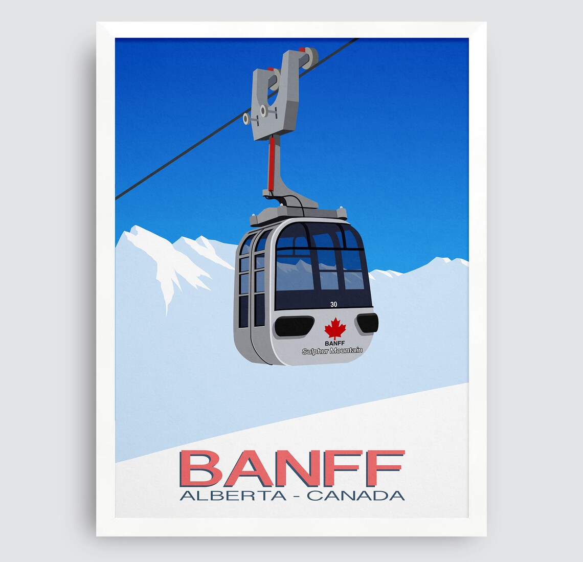 Banff Ski Resort Poster, Ski Travel Poster - Image 3