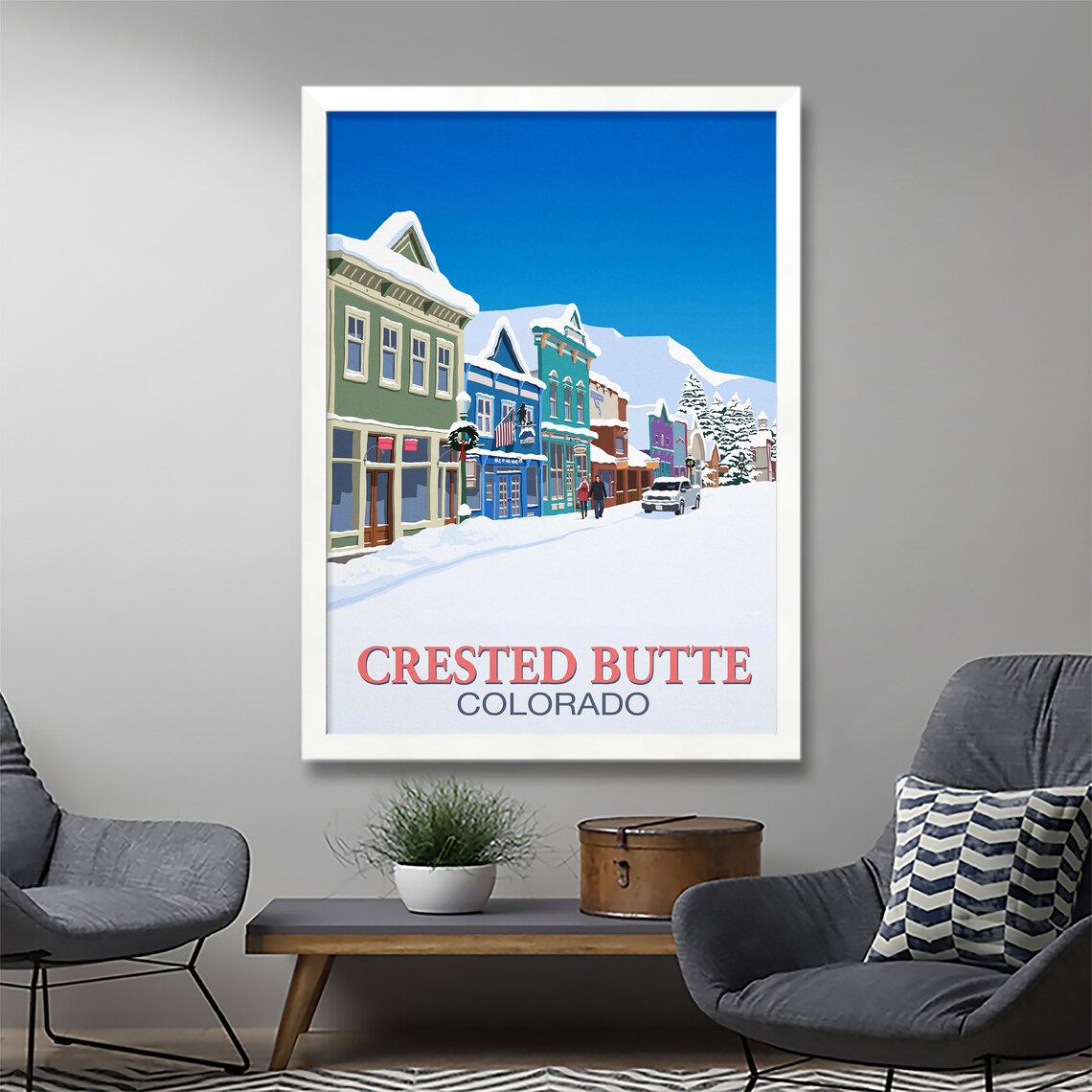 Crested Butte Ski Resort Travel Poster - Image 2
