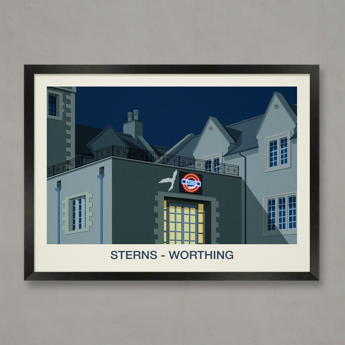 Sterns Nightclub Poster, Nightlife Travel Poster