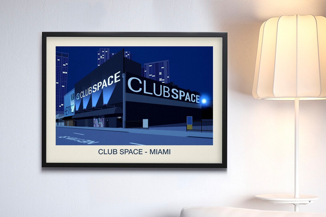 Club Space Miami Nightclub Poster, Travel Poster - Image 3