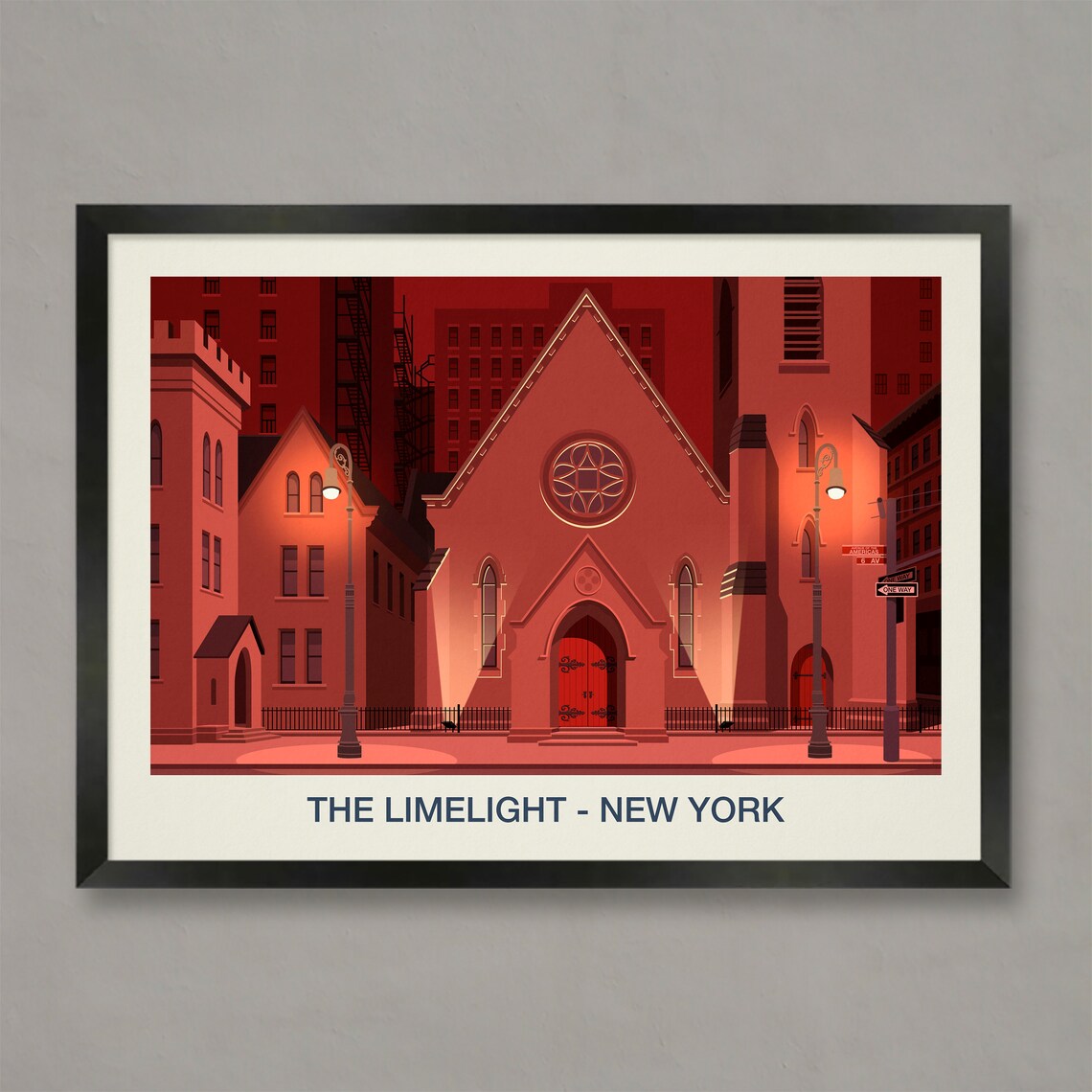 The Limelight New York Travel Poster, Nightclub Venue