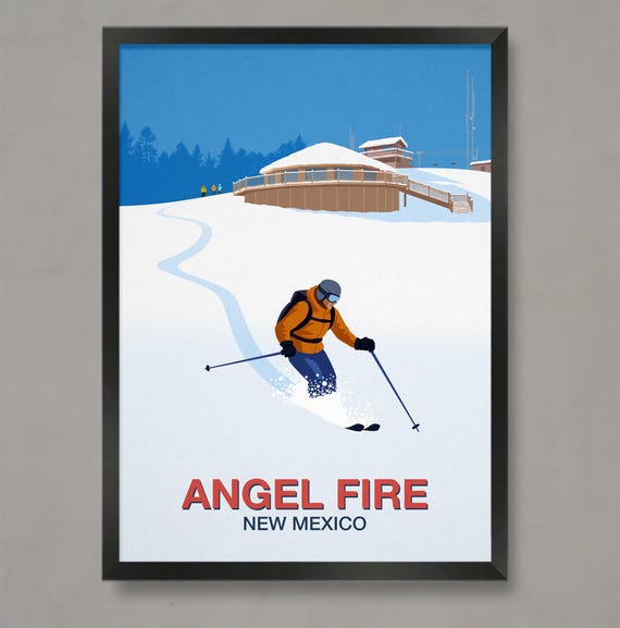 Angel Fire Ski Poster Ski Resort Poster Ski Print Ski Poster Angel Fire Ski Resort Print Angel Fire Print Angel Fire Skiing Poster