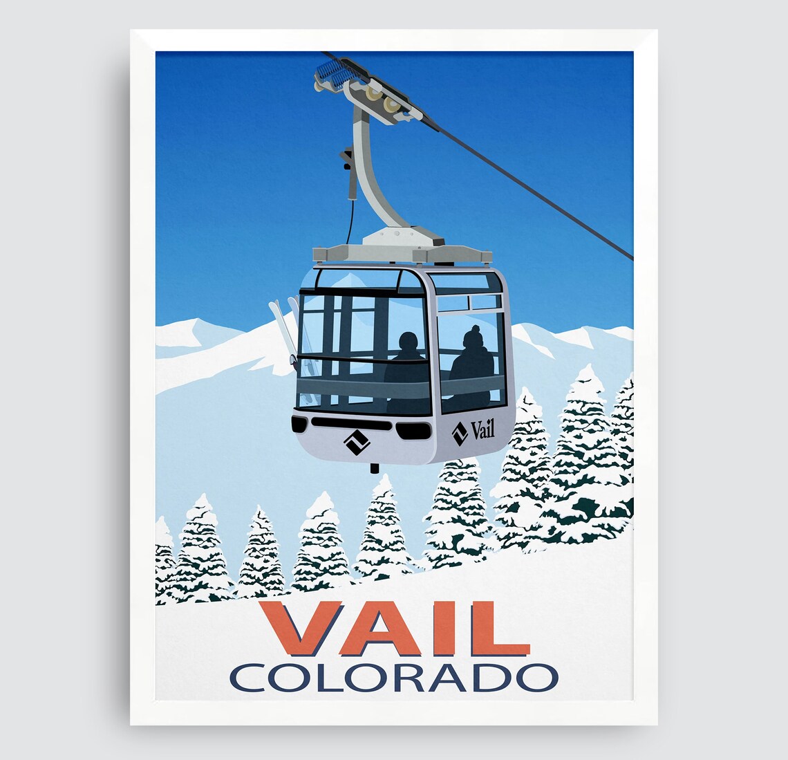 Vail Ski Resort Colorado Travel Poster - Image 3