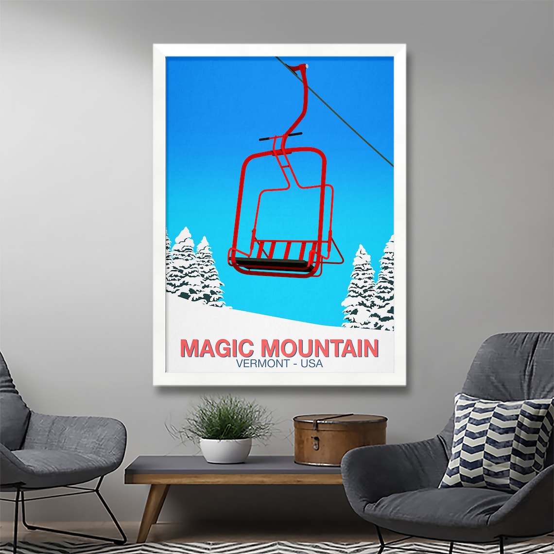 Magic Mountain Ski Resort Poster Print - Image 2