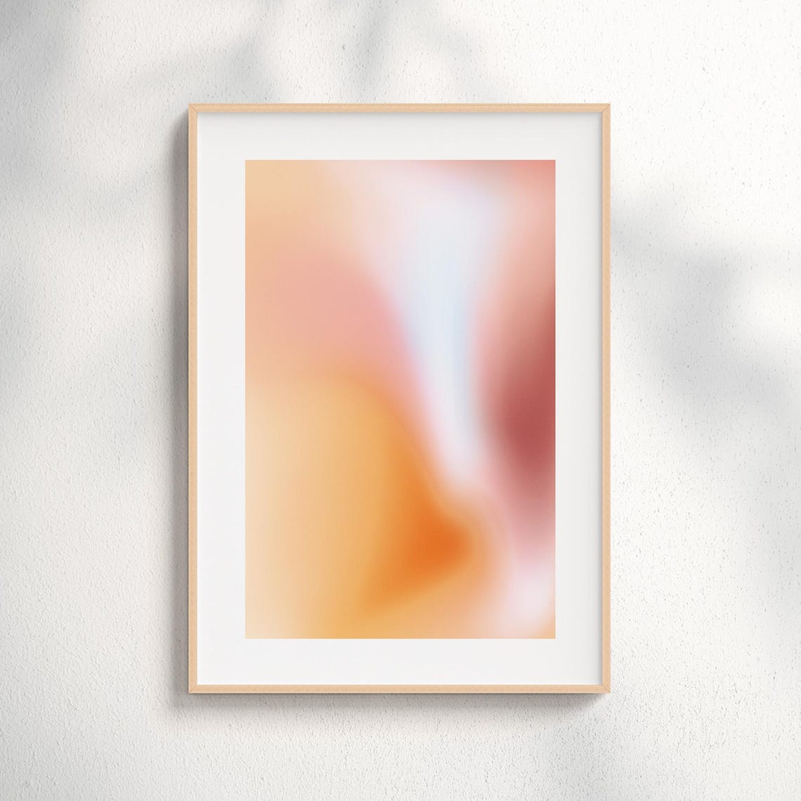 Warm Blush Gradient Abstract Art Print