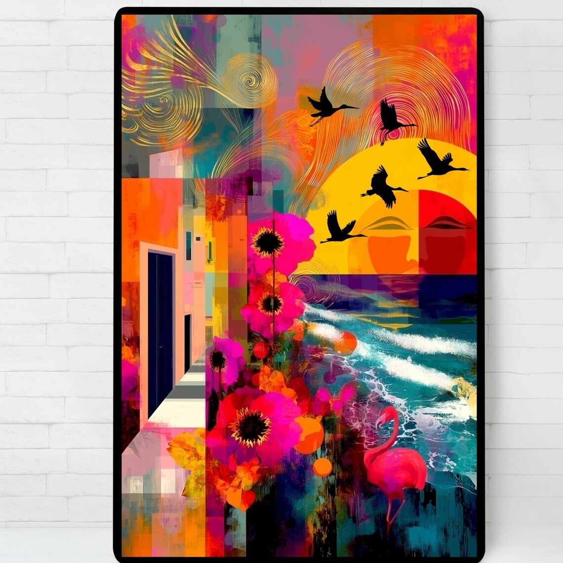Bright Dreams Poster, Tropical Escape Art Print