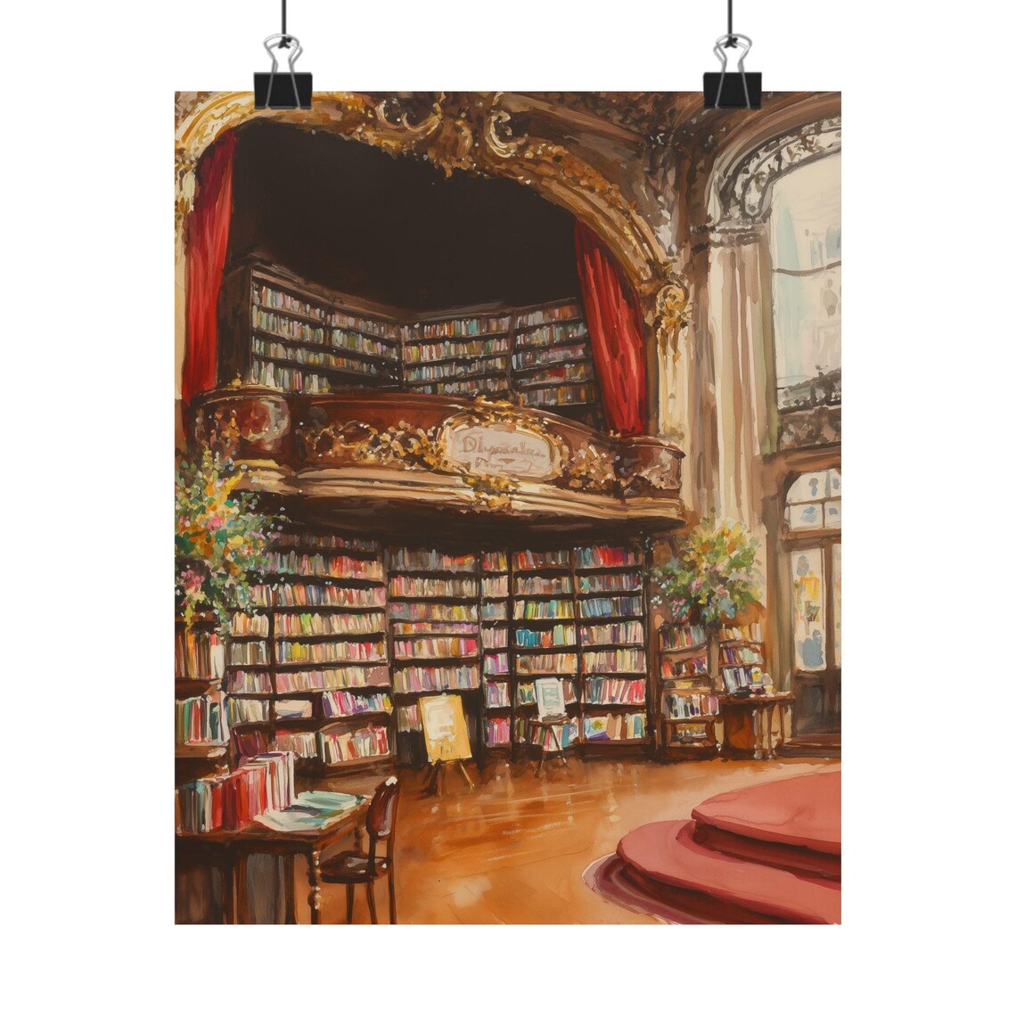 El Ateneo Grand Splendid Historic Bookstore Interior Art Poster