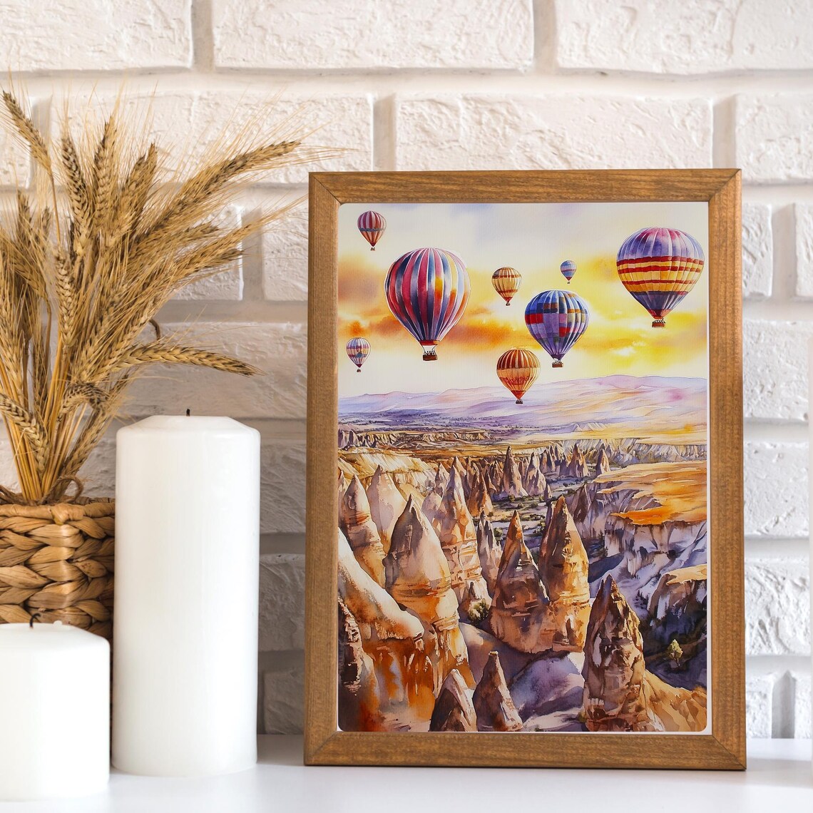 Cappadocia Hot Air Balloons Over Fairy Chimneys at Sunrise Poster - Image 3