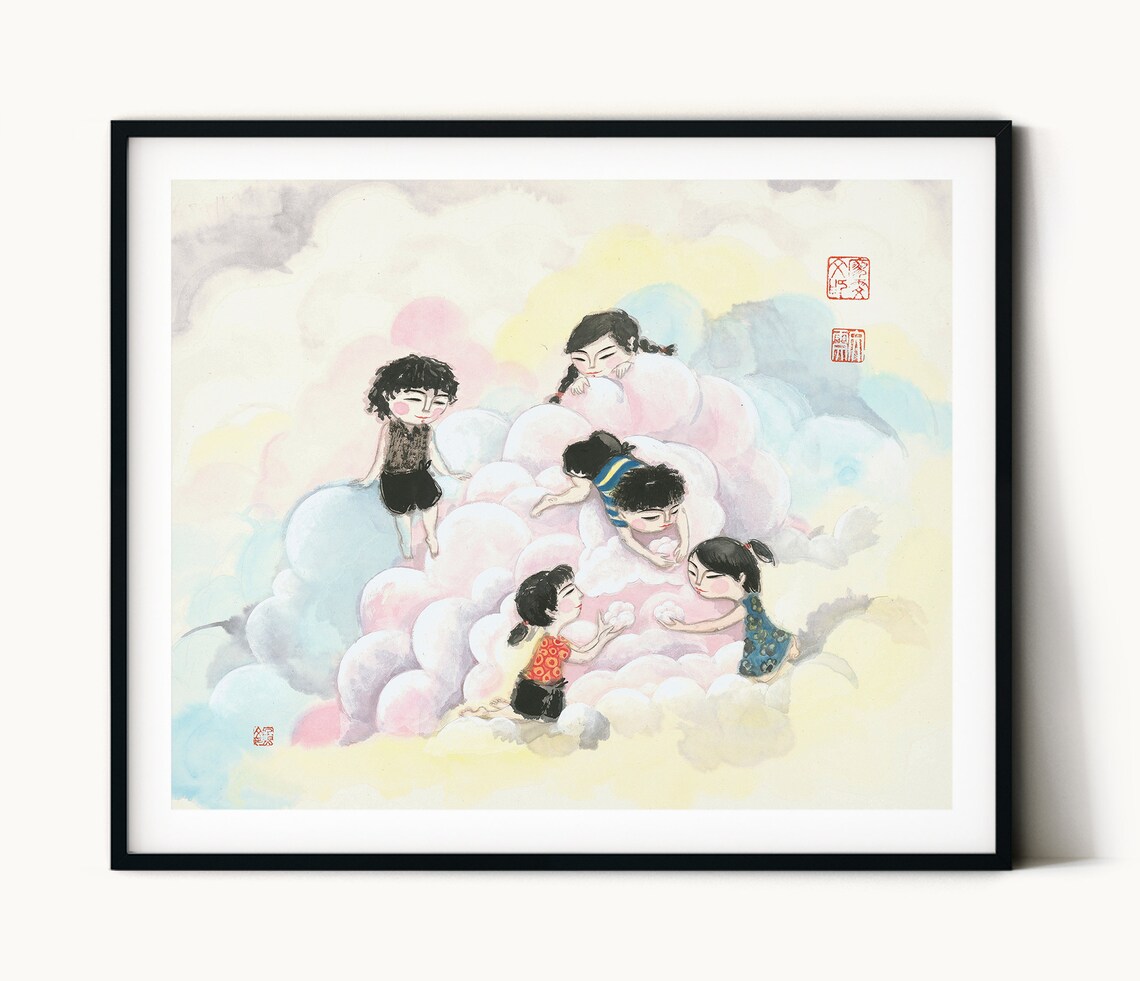 Chinese Painting Children Illustration Art Print - Image 3