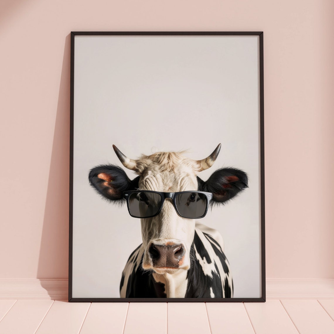 Cow In Sunglasses Print Cow Print Cow Poster Funny Cow Print Cow Art Kids Bedroom Art Funny Animal Print - Image 2