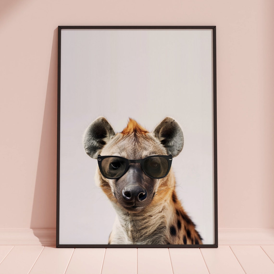 Hyena In Sunglasses Print Hyena Print Hyena Poster Funny Hyena Print Hyena Art Kids Bedroom Art Funny Animal Print - Image 3