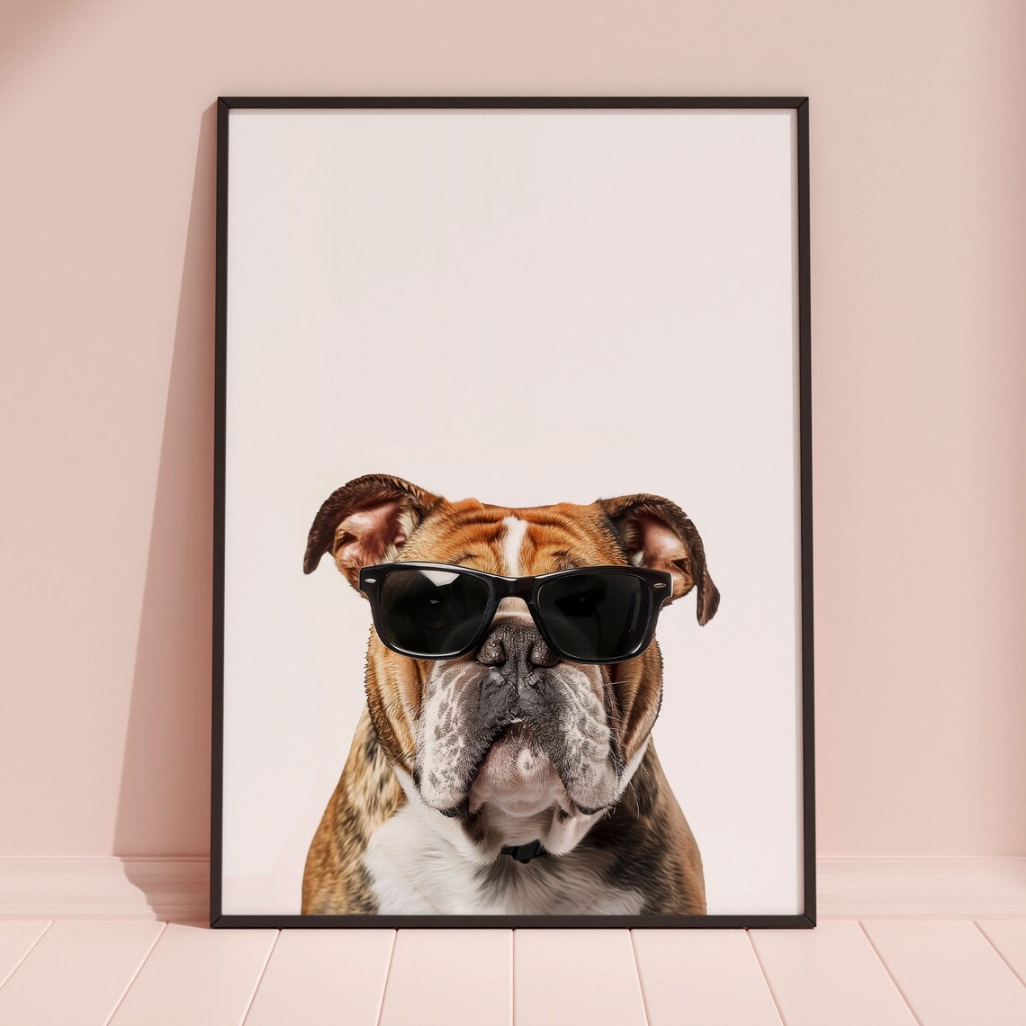 Bulldog In Sunglasses Funny Dog Art Print - Image 3