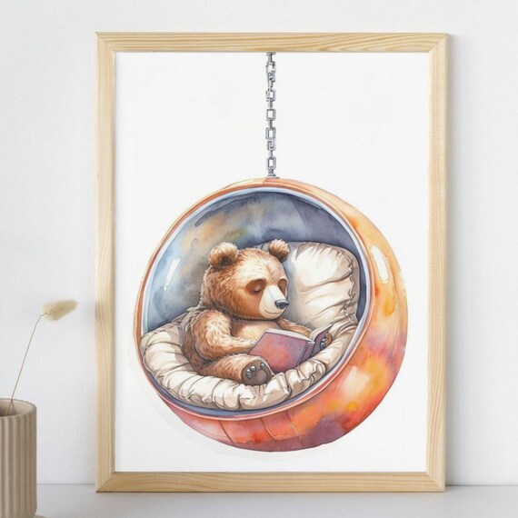 Literary Animalsprintable Wall Artliterary Theme Posternursery Decor Book Lovers Gift Kids Bedroom Illustration Themed Print