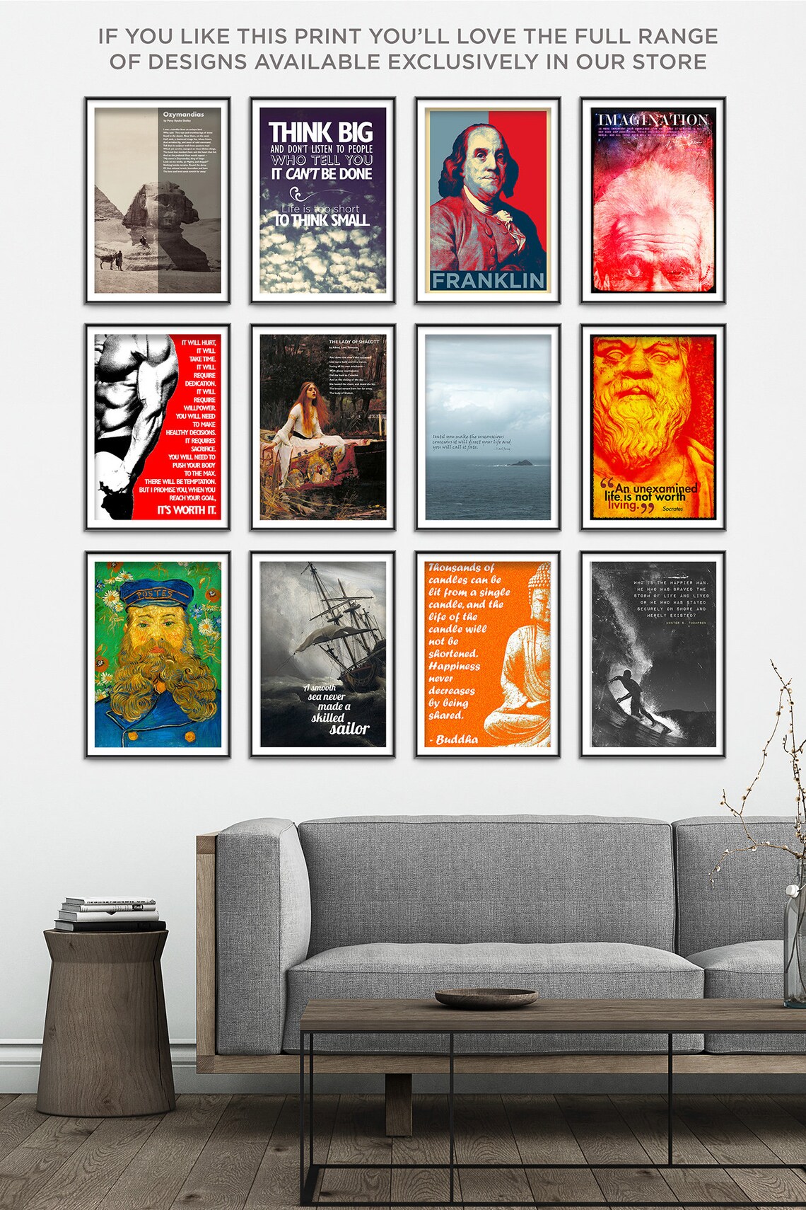 Ozymandias Poem by Percy Bysshe Shelley, Art Print - Image 2