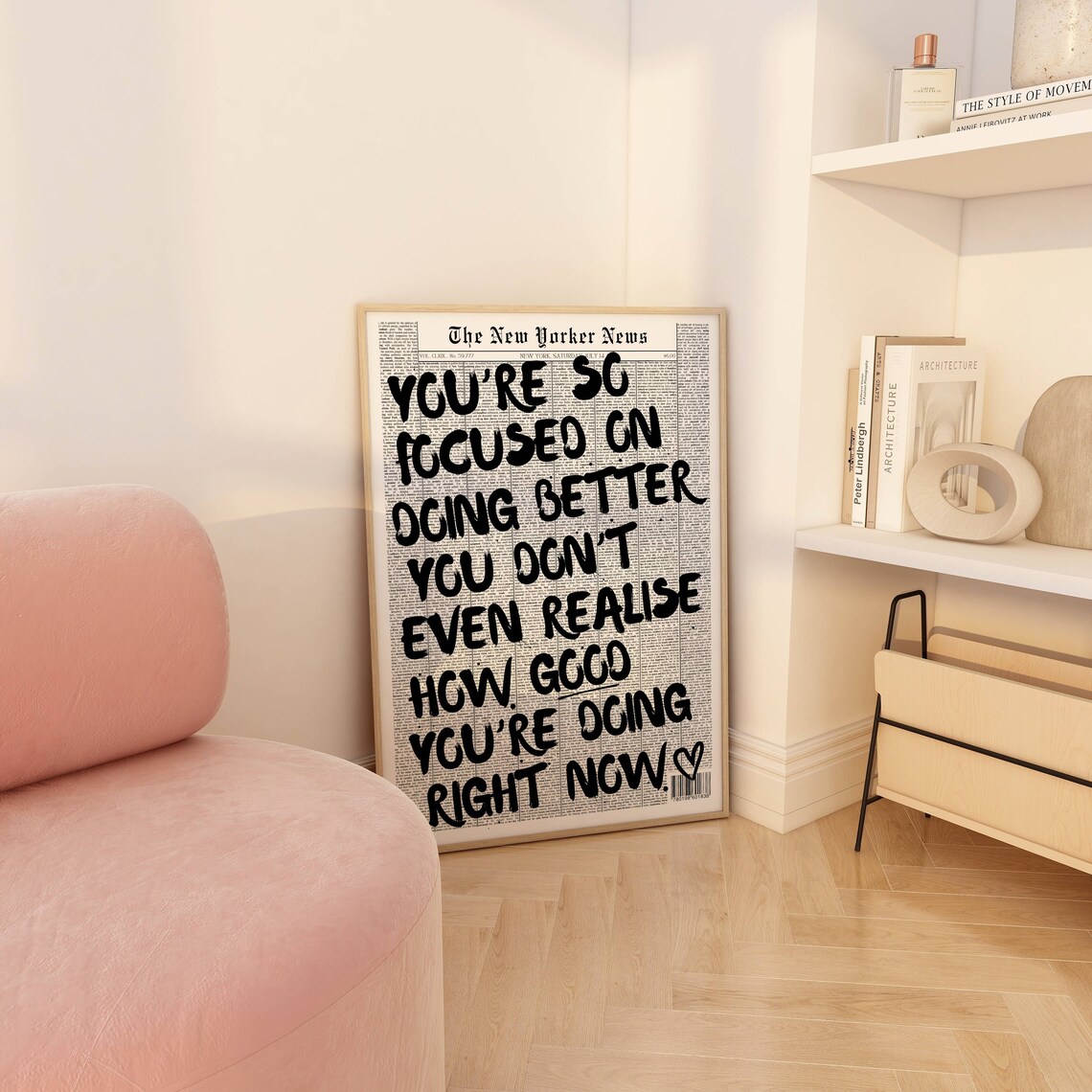 You Are Doing Better Than You Think Kind Motivational Quote Poster - Image 3