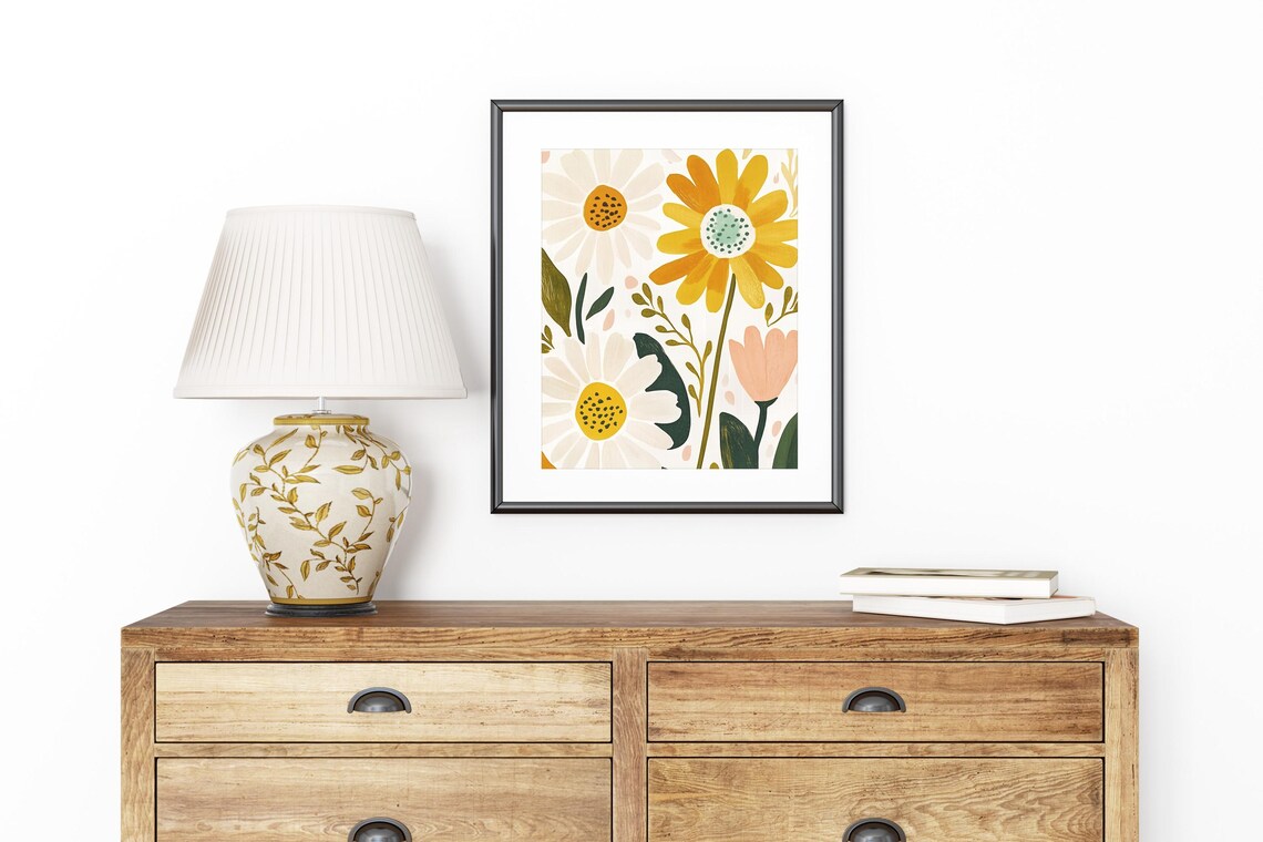 Daisy Boho Girls Room Botanical Art Print - Image 8