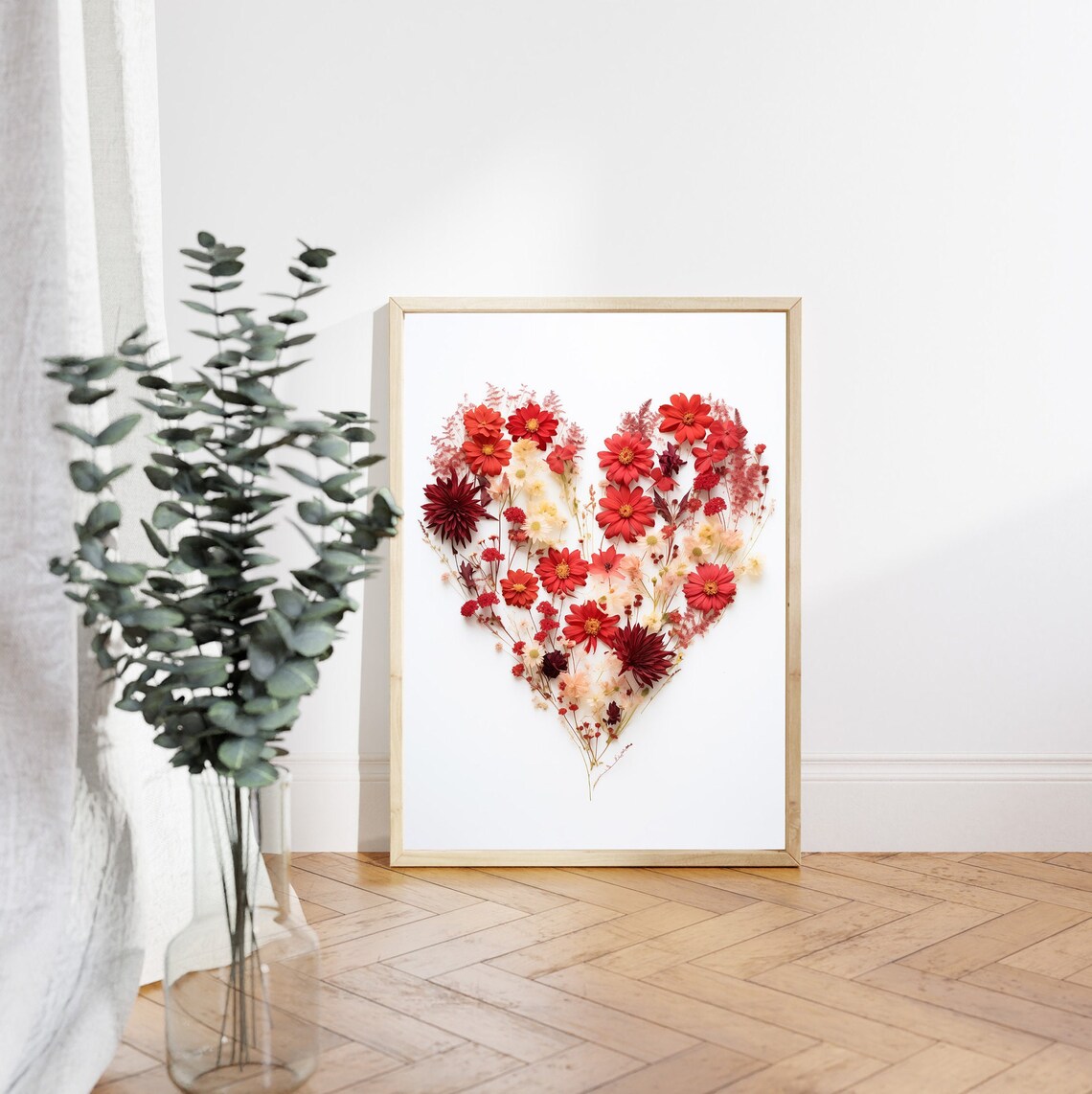 Flower Heart, Mothers Day Gift Floral Painting - Image 5