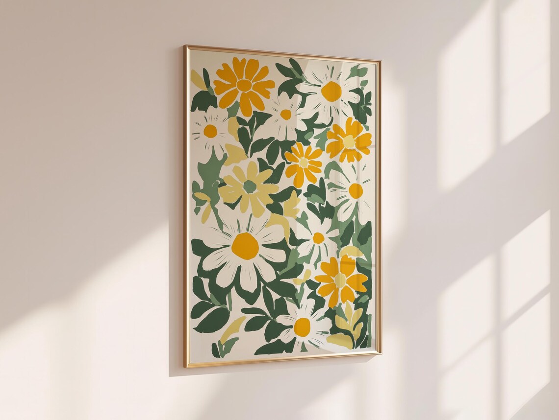 Daisies Floral Illustration, Boho Art Print - Image 6