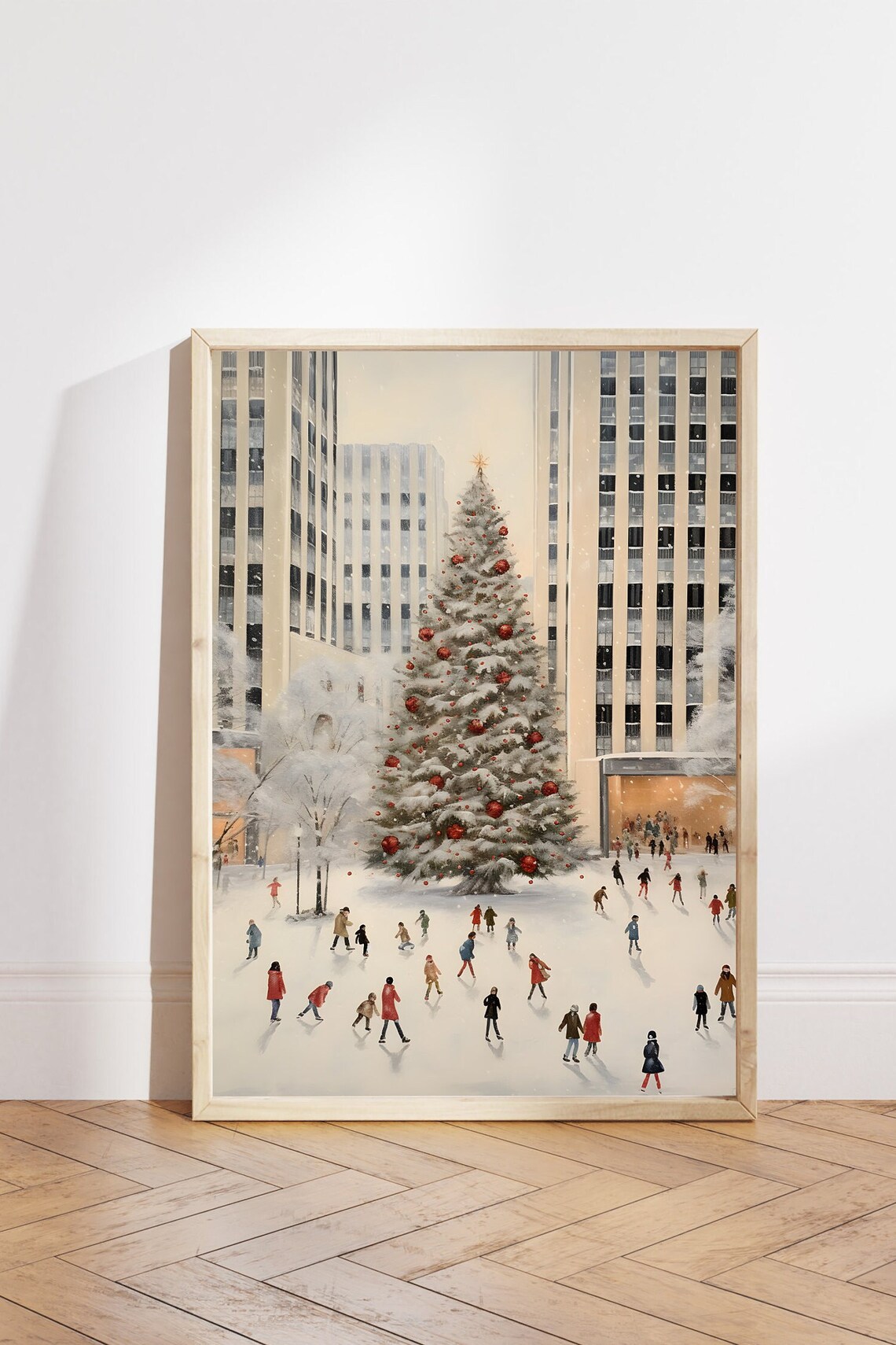 Rockefeller Center Christmas Tree New York City Holiday Poster - Image 4