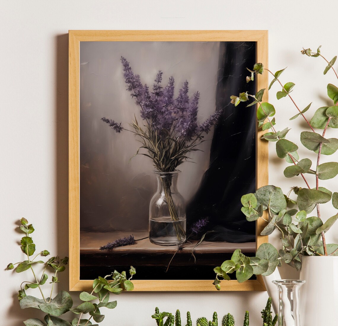 Lavender Bouquet, Purple Flowers Still Life
