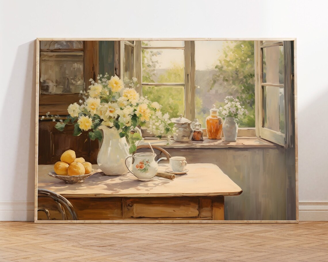Vintage Kitchen Still Life, Kitchen Wall Art Print
