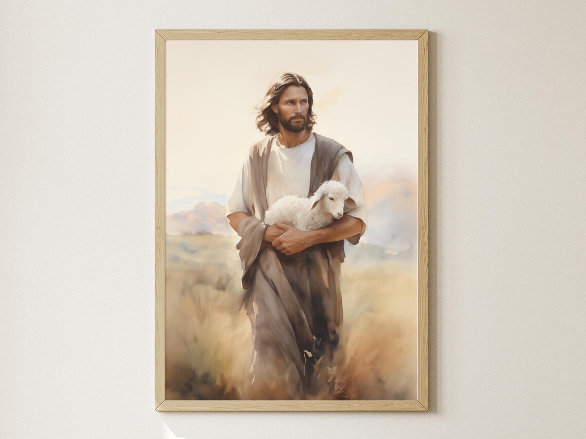 Jesus With Lamb, The Good Shepherd Art Print
