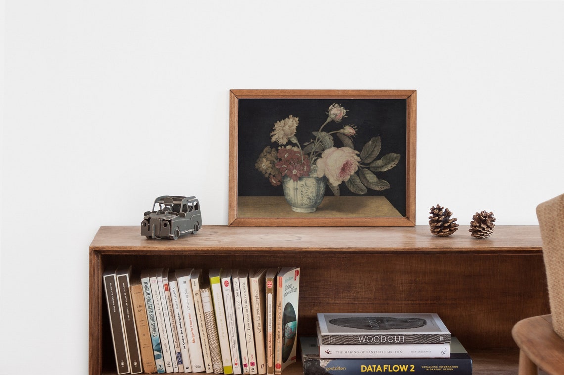 Flower Oil Painting Vintage Flower Print Still Life Painting Vintage Art Print Flower Painting Art - Image 2