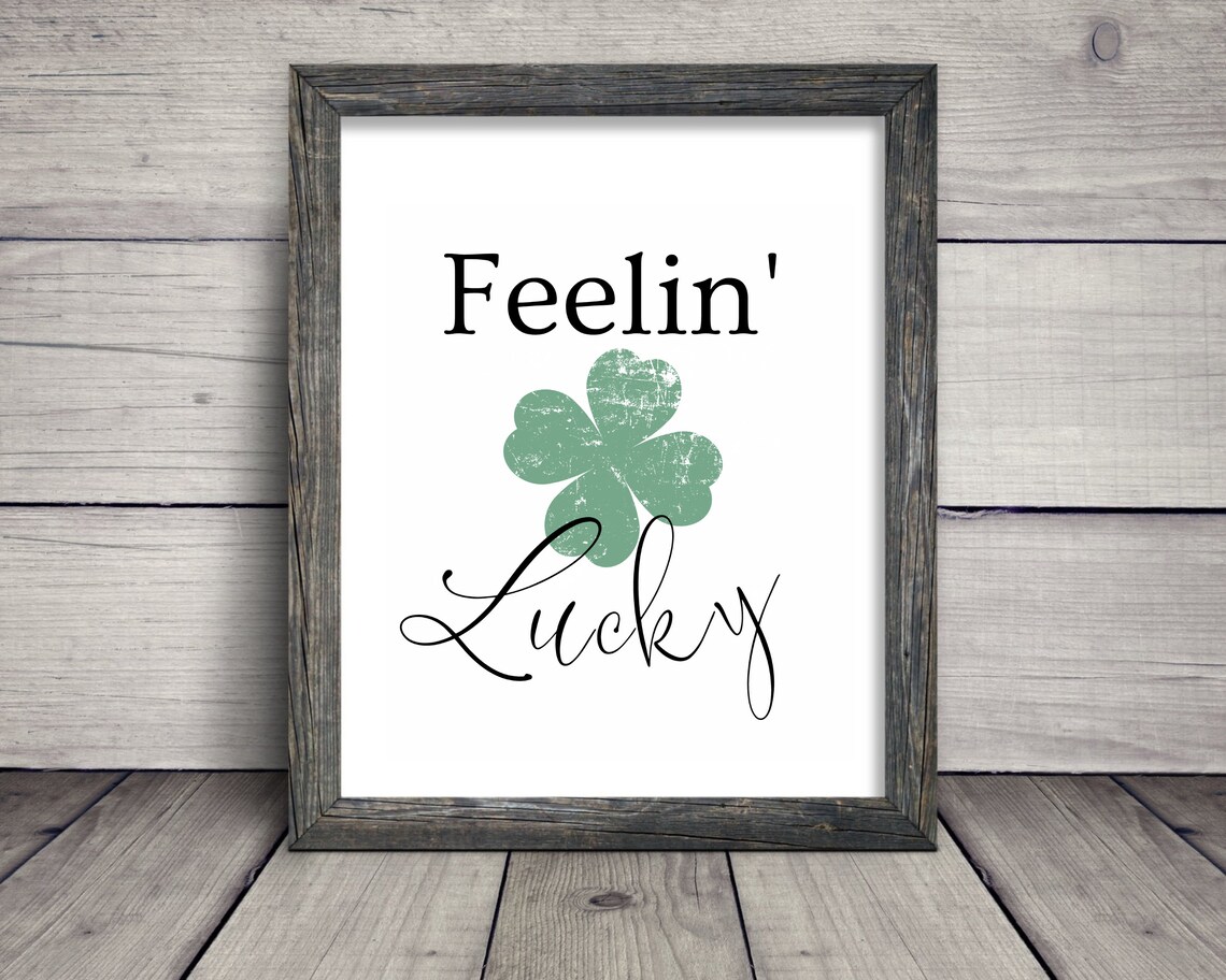 Feelin Lucky Shamrock St Patricks Day Farmhouse Tiered Tray Poster - Image 3