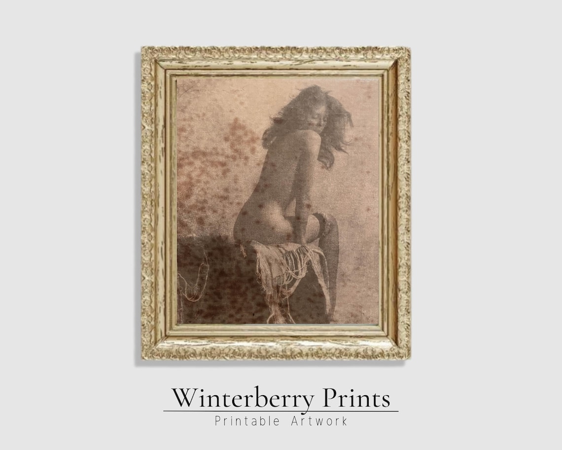 Naked Wall Art Erotic Wall Decor Vintage Nude Bathroom Decor Nude Bedroom Wall Art Sexy Women Poster Nude Female Profile - Image 3