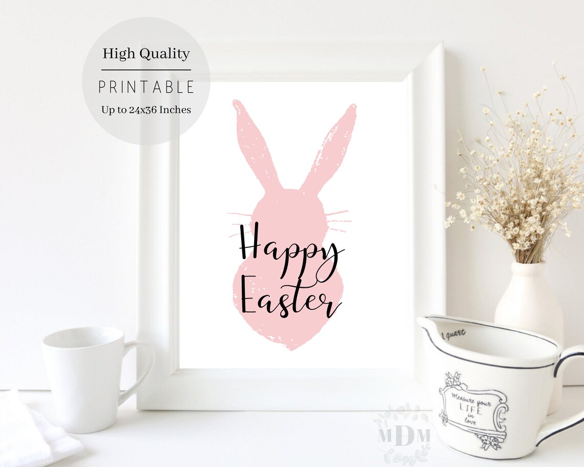 Easter Bunny Art Print, Farmhouse Easter Decor - Image 3