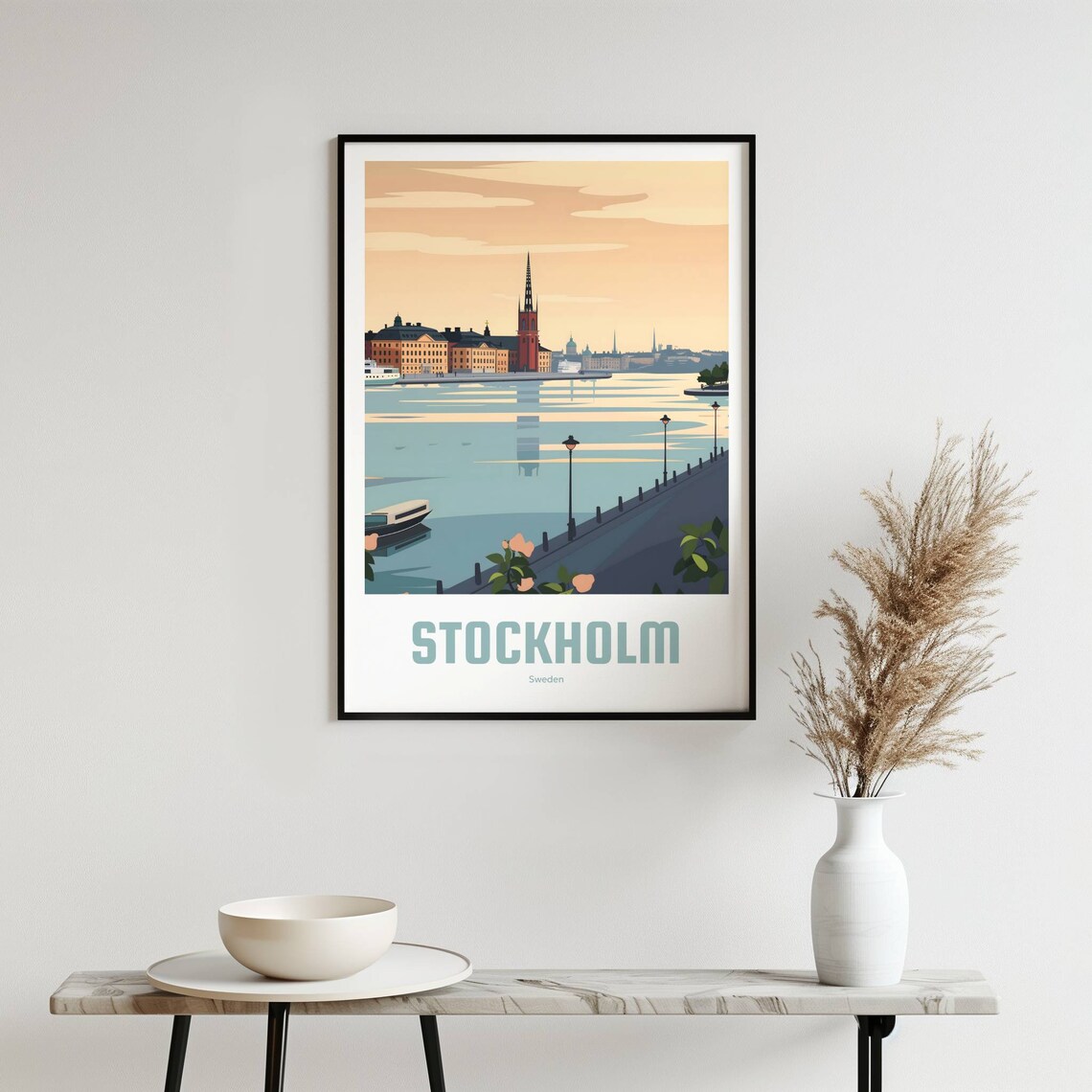 Stockholm Vintage Travel Poster, Travel Poster - Image 3