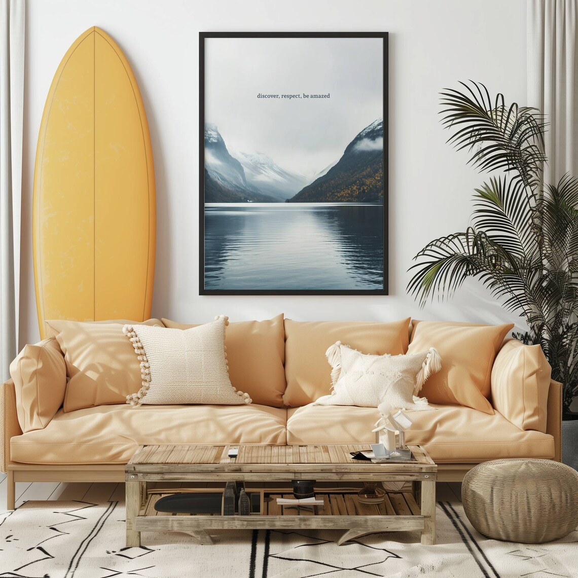 Fjord Travel Poster, Scandinavian Nature Scenery - Image 3