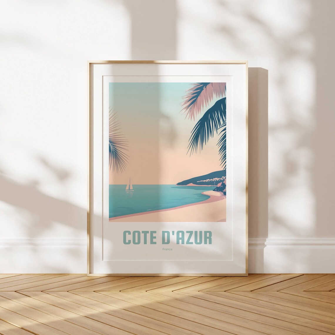 Cte Dazur Vintage Travel Poster, France Art Print - Image 2