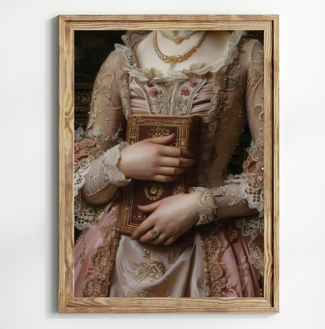 Victorian Bookish Woman, Vintage Art Print