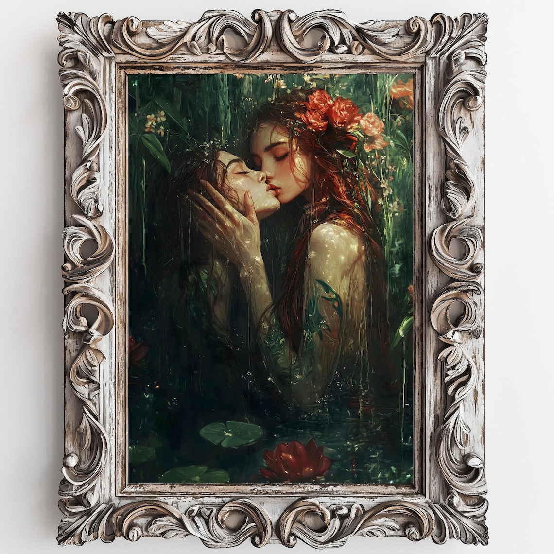 Love Queens Sapphic Art Print, Gothic Dark Decor
