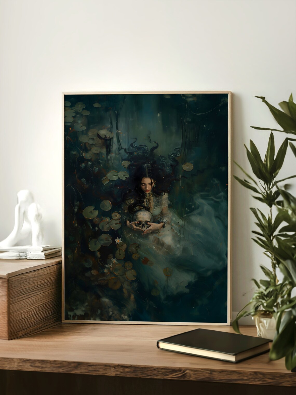 Skull Gothic Dark Academia, Moody Victorian Art Print - Image 4