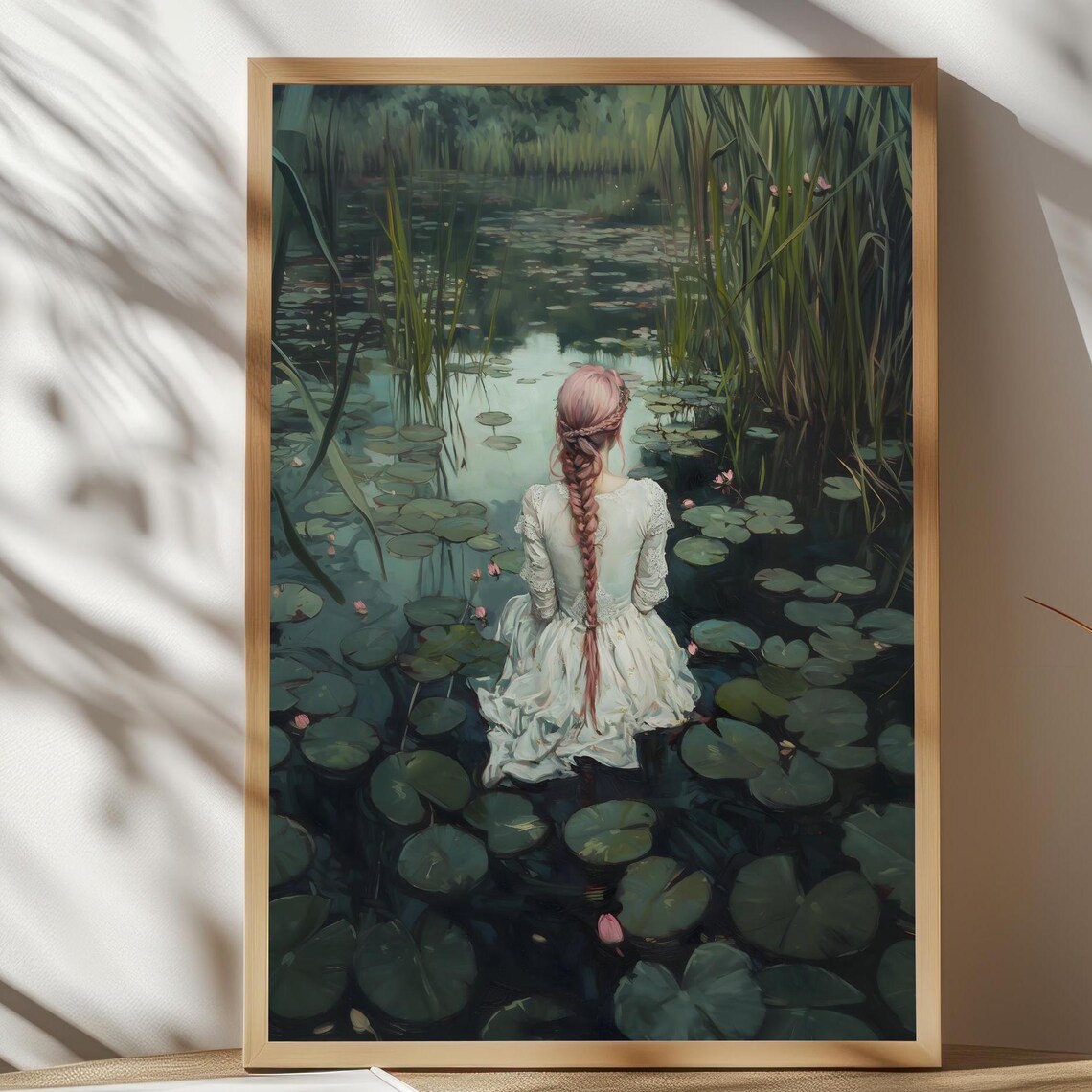 Ophelia Dark Academia Art Print, Gothic Wall Decor