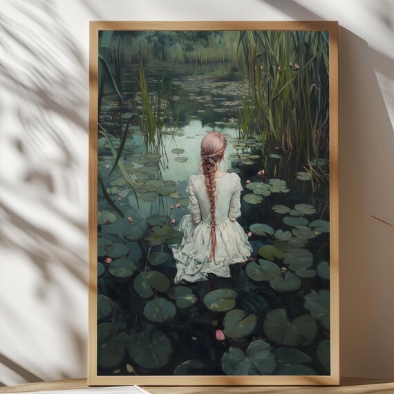 Ophelia Dark Academia Art Print, Gothic Wall Decor