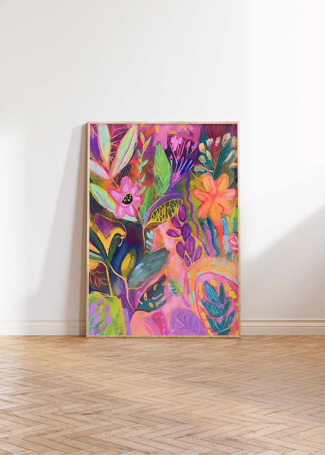 Abstract Botanical Print, Maximalist Decor Art Print - Image 4