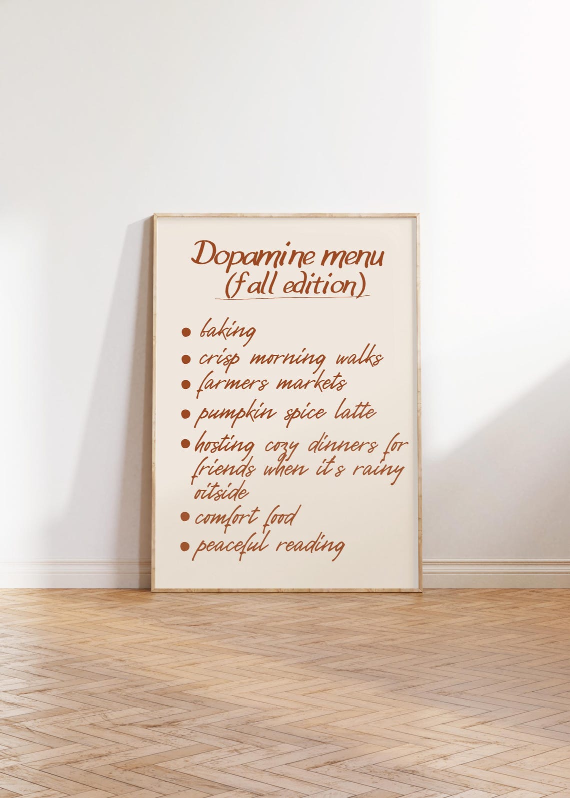 Dopamine Menu Fall Edition Handwritten Poster for Cozy Autumn Living - Image 2