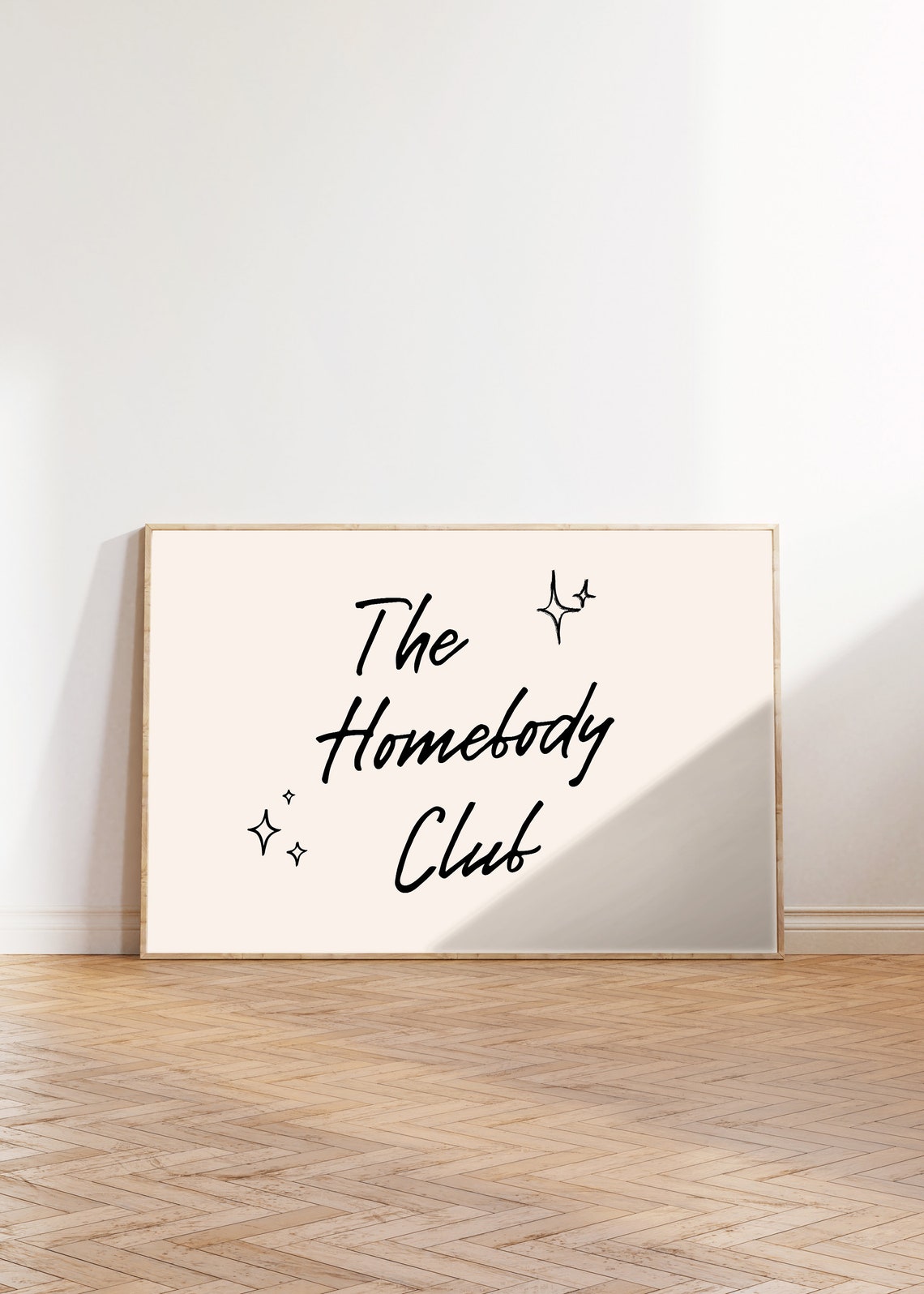 The Homebody Club Handwritten Script Quote Landscape Wall Poster - Image 2